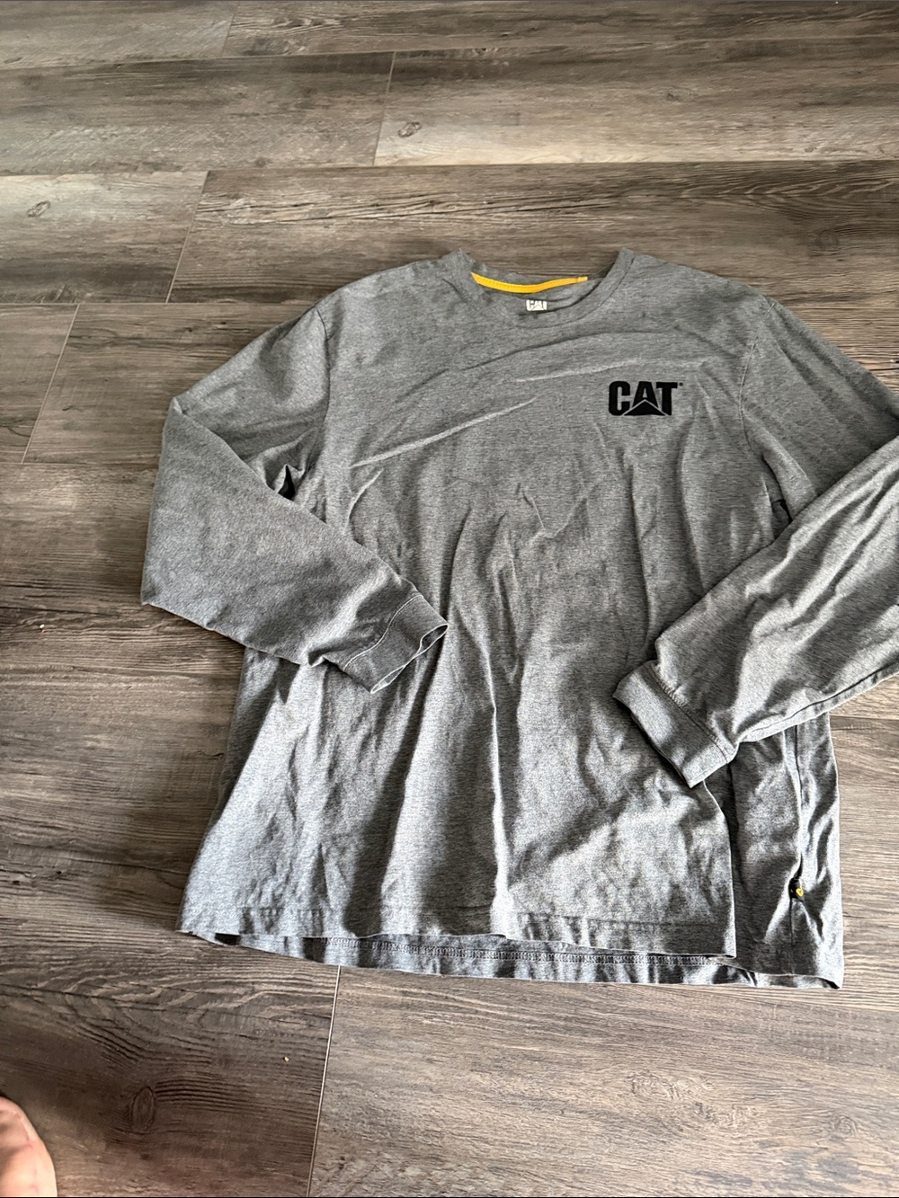 Men's Long Sleeve Grey Logo T-Shirt